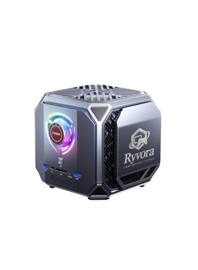 Ryvora Gaming Desktop PC/ i9 12900H up to 5.0GHz/RTX 4060 8GB/ Mini Gaming PC/ 32GB DDR5 /1TB NVMe SSD Gray - Image 2